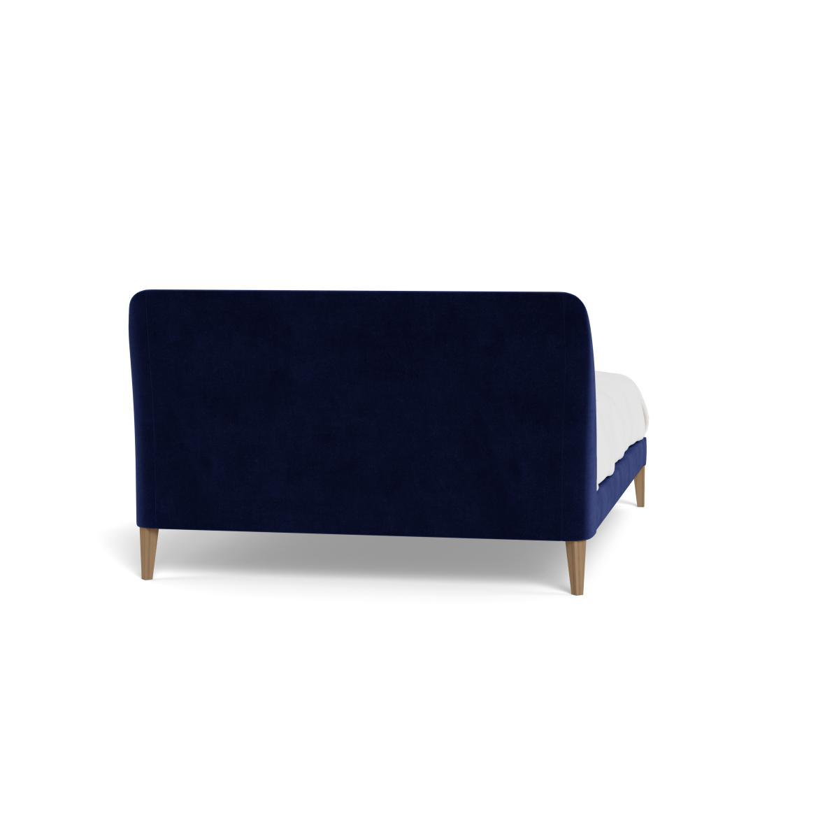 Heal's Wallis Bed Double Velvet Midnight Walnut Feet - Heal's UK Bedroom Furniture – image 5