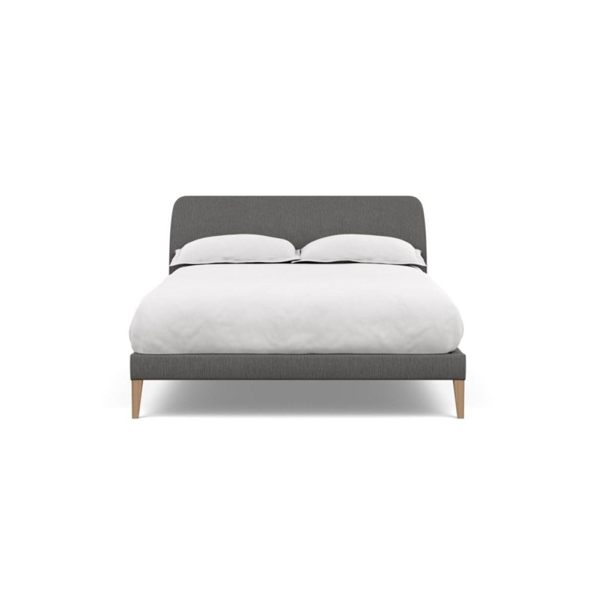 Heal's Wallis Bedstead Double Smart Linen Mix Grey Walnut Feet - Heal's UK Bedroom Furniture – image 2
