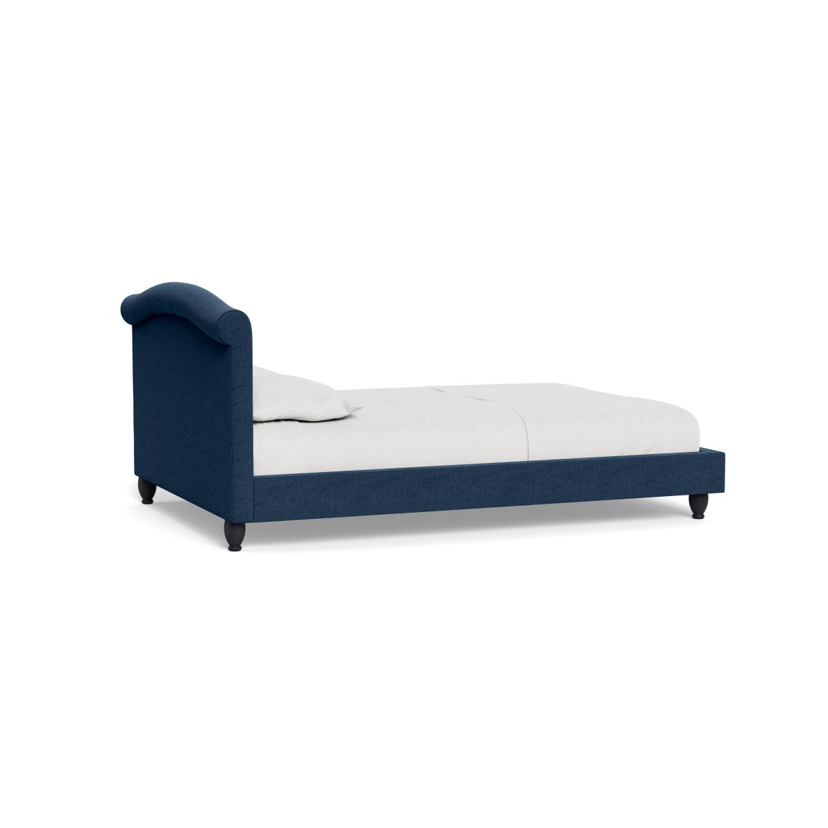 Heal's Devon Double Bed Capelo Linen-Cotton Inkspot Black Beech Feet – image 5