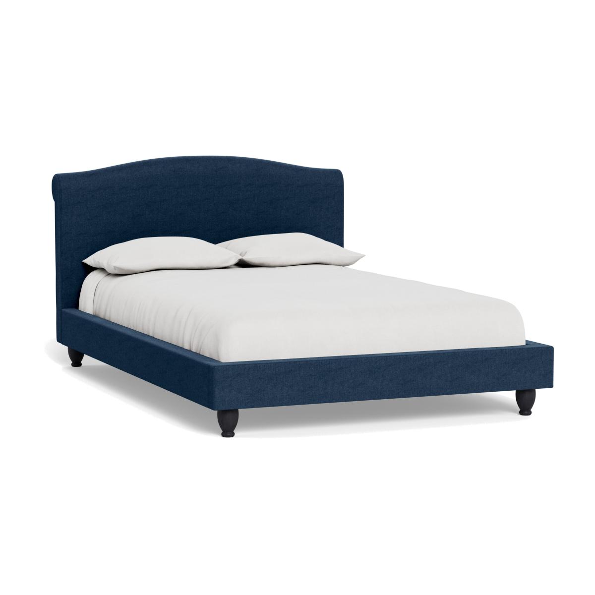 Heal's Devon Double Bed Capelo Linen-Cotton Inkspot Black Beech Feet – image 1