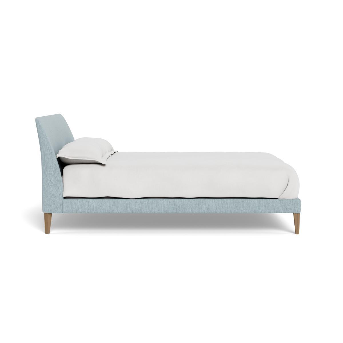 Heal's Wallis Bedstead Double Smart Linen Mix Duck Egg Black Feet - Heal's UK Bedroom Furniture – image 3