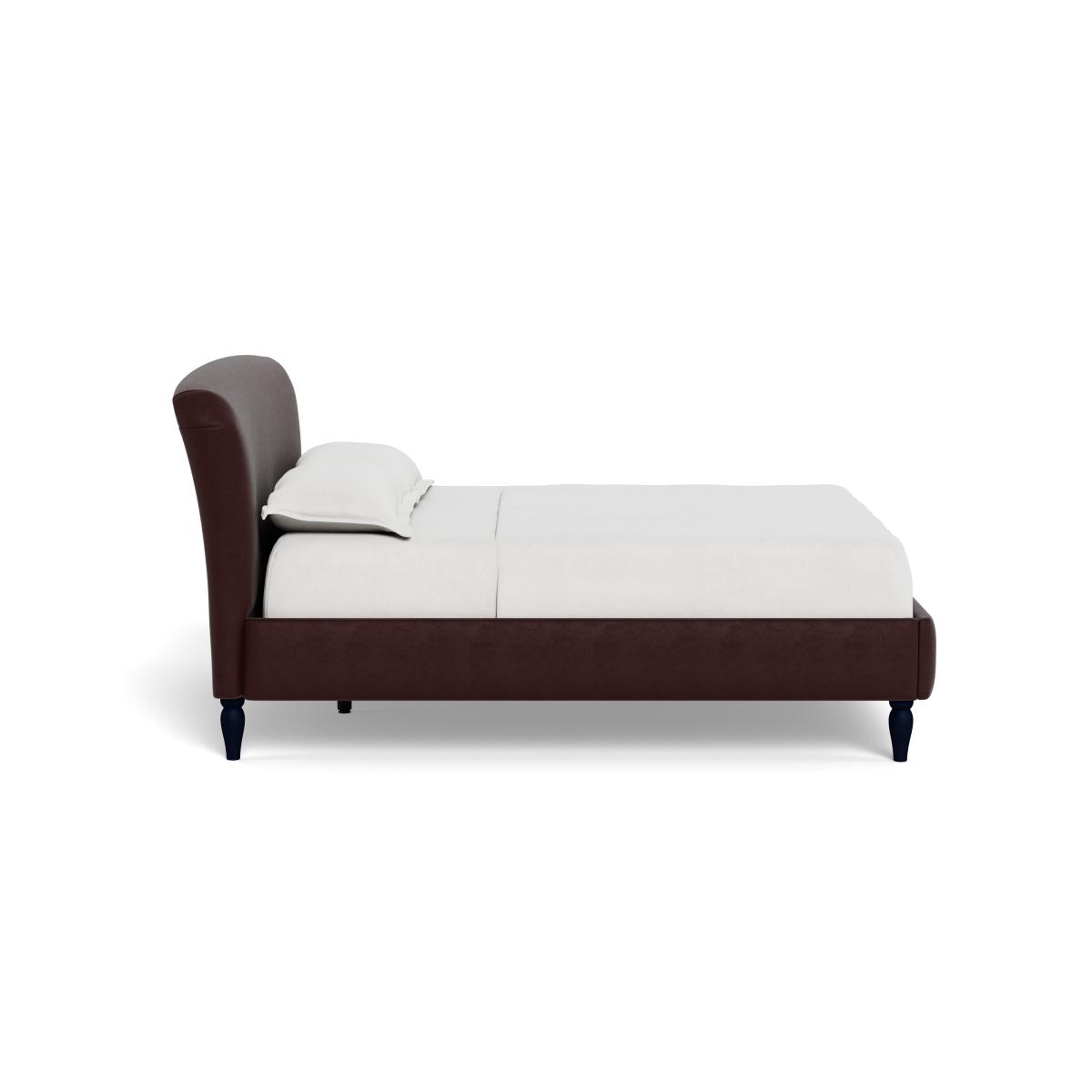 Heal's Darcey Bed Double Smart Luxe Velvet Acorn Natural Oak Feet – image 4