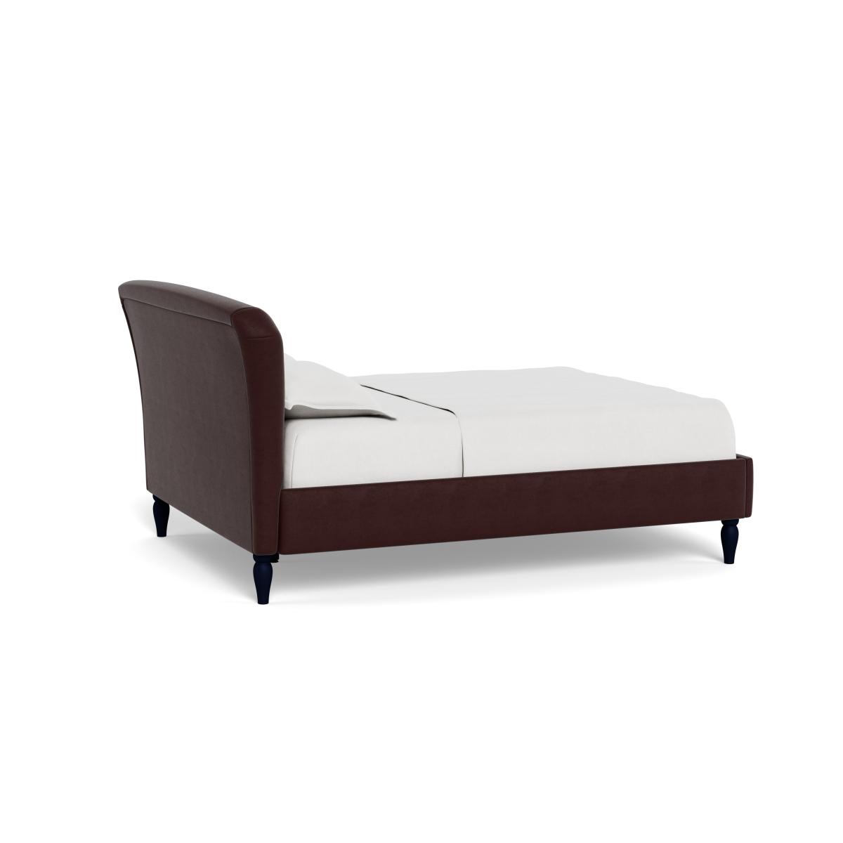 Heal's Darcey Bed Double Smart Luxe Velvet Acorn Natural Oak Feet – image 5