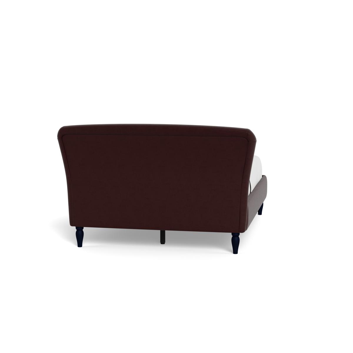 Heal's Darcey Bed Double Smart Luxe Velvet Acorn Natural Oak Feet – image 6