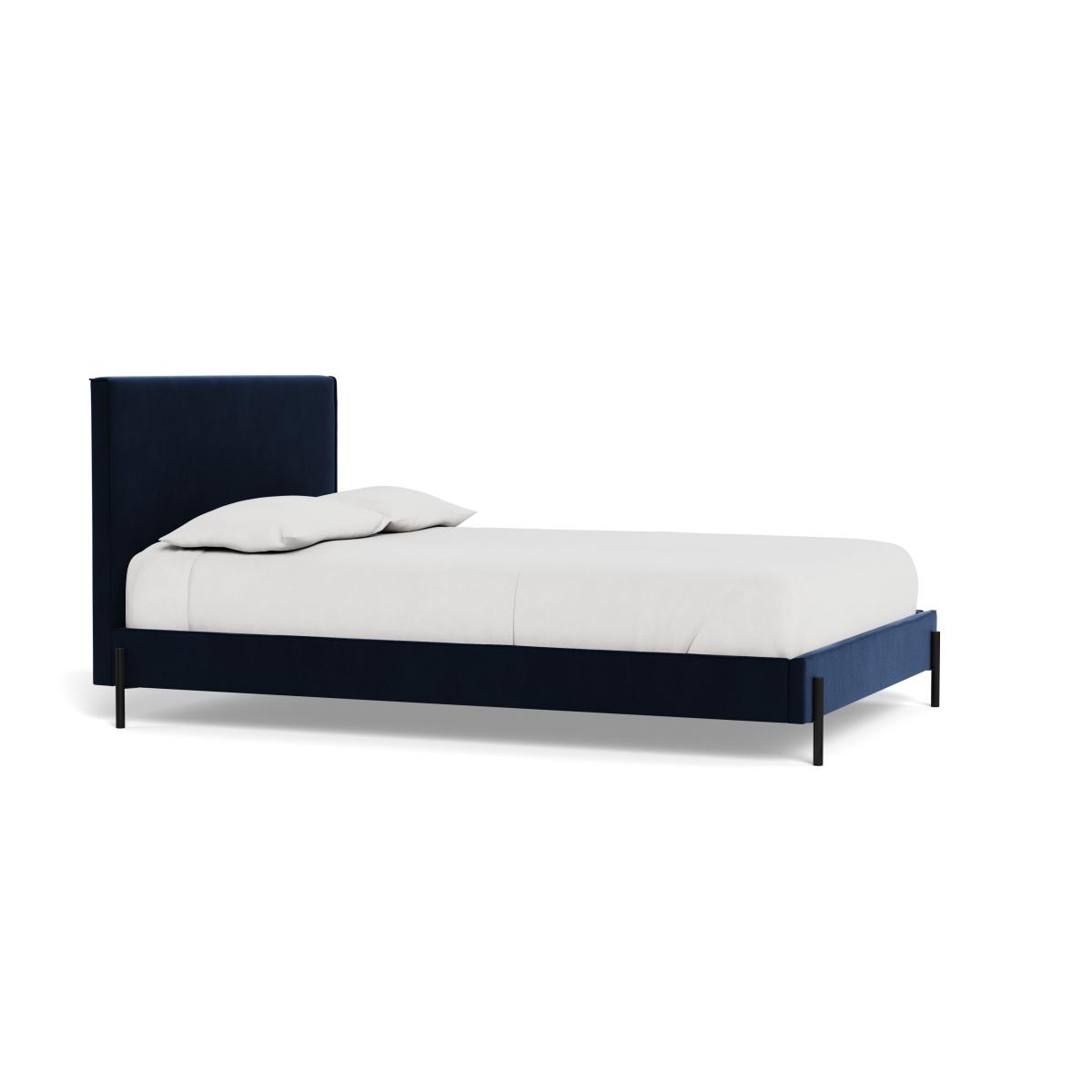 Heal's Tortona Double Bed Smart Velvet Dusk Black Feet – image 3
