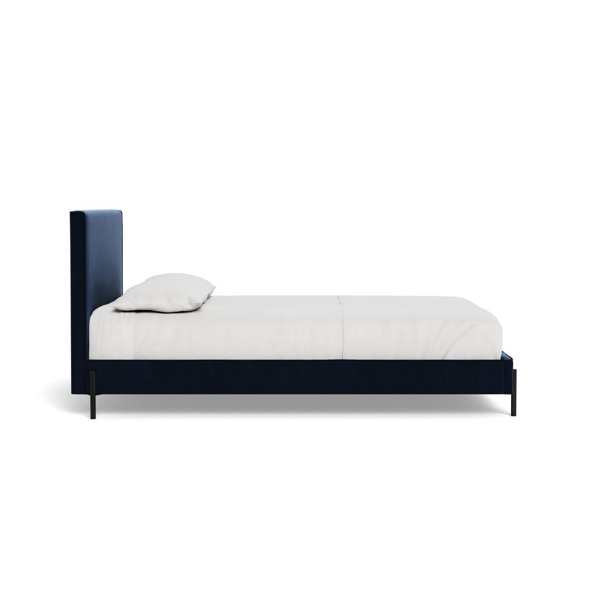 Heal's Tortona Double Bed Smart Velvet Dusk Black Feet – image 4