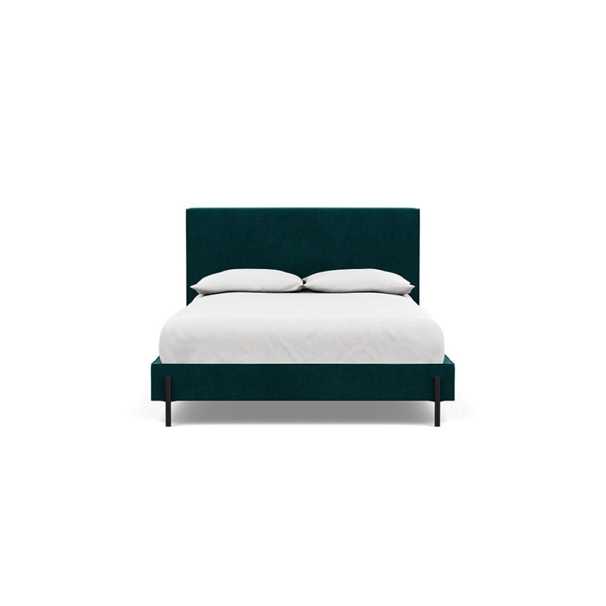 Heal's Tortona Double Bed Smart Luxe Velvet Ocean Black Feet – image 2