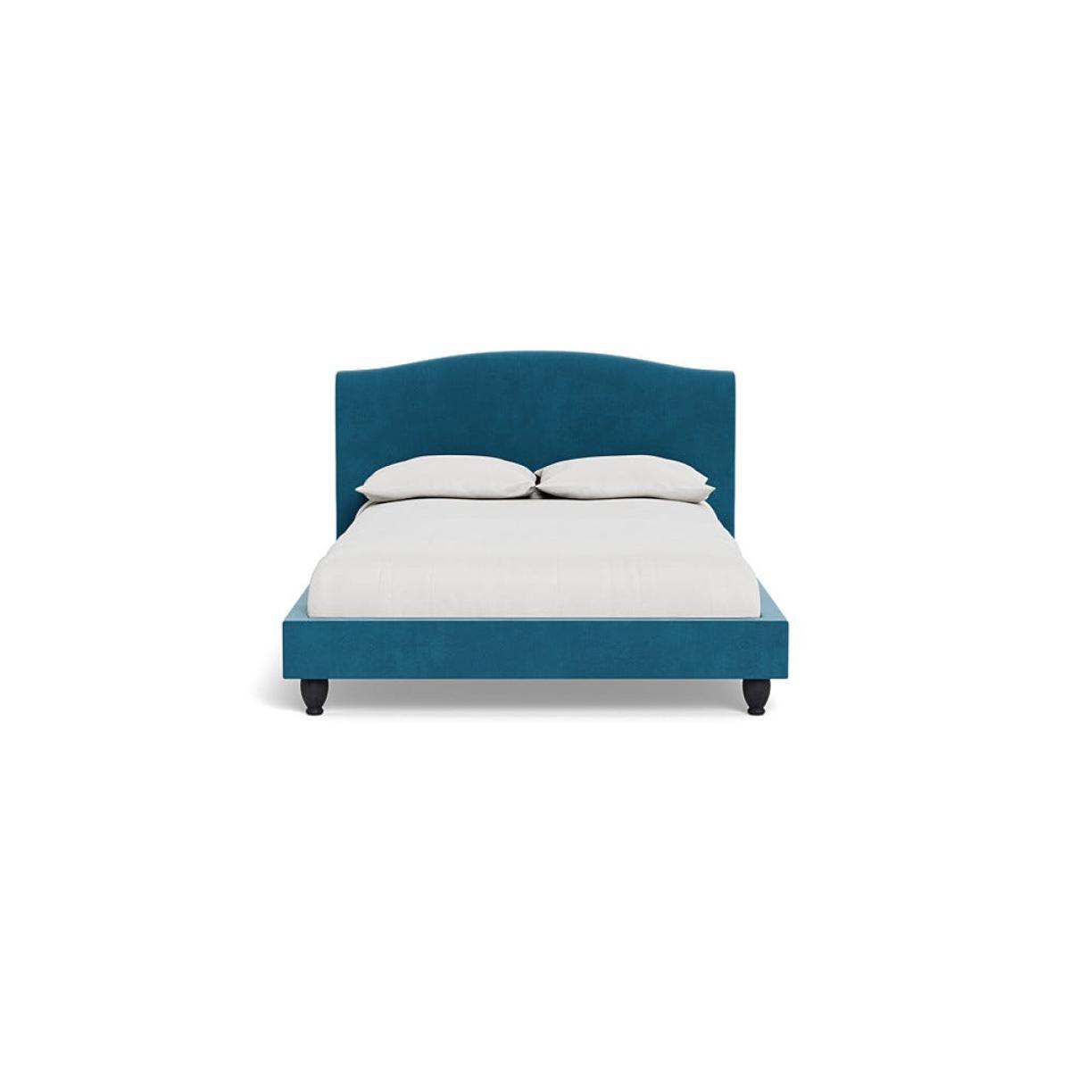 Heal's Devon Double Bed Smart Velvet Ocean Black Beech Feet – image 2