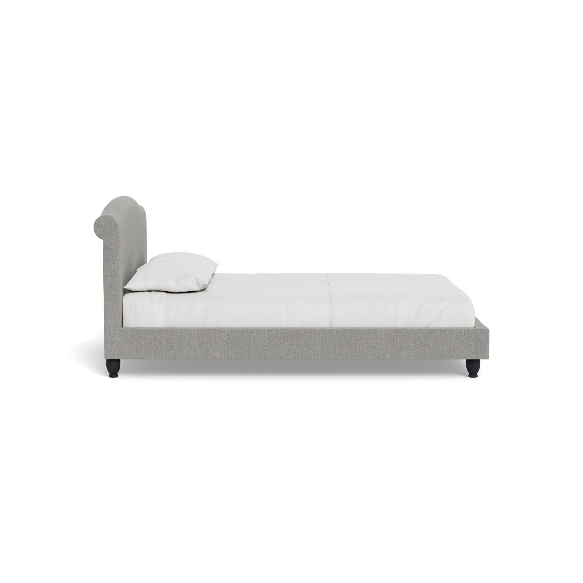 Heal's Devon Double Bed Texture Pale Grey Black Beech Feet – image 4