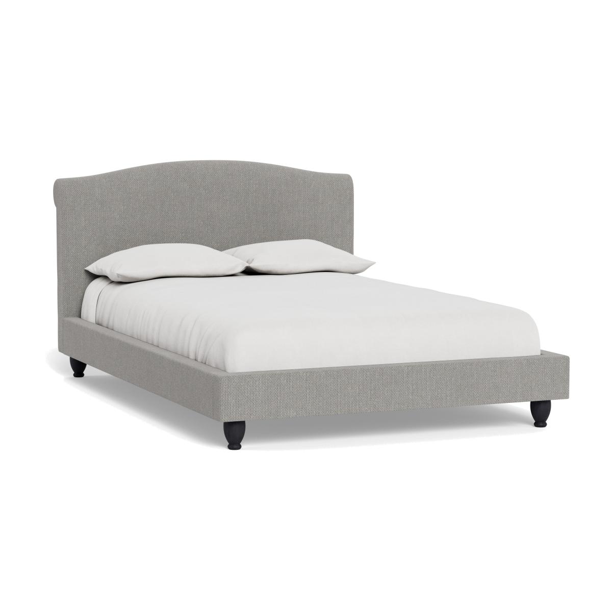Heal's Devon Double Bed Texture Pale Grey Black Beech Feet – image 1