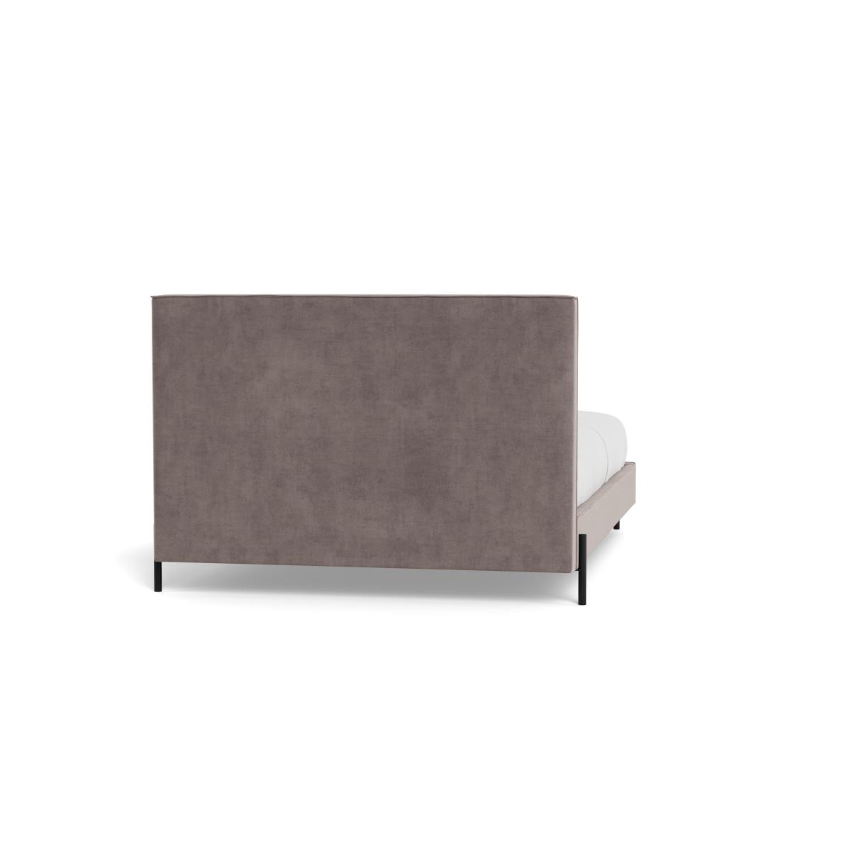 Heal's Tortona Double Bed Smart Luxe Velvet Mushroom Black Feet – image 6