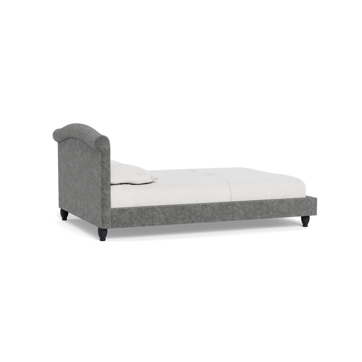 Heal's Devon Double Bed Melton Wool Shale Black Beech Feet – image 5