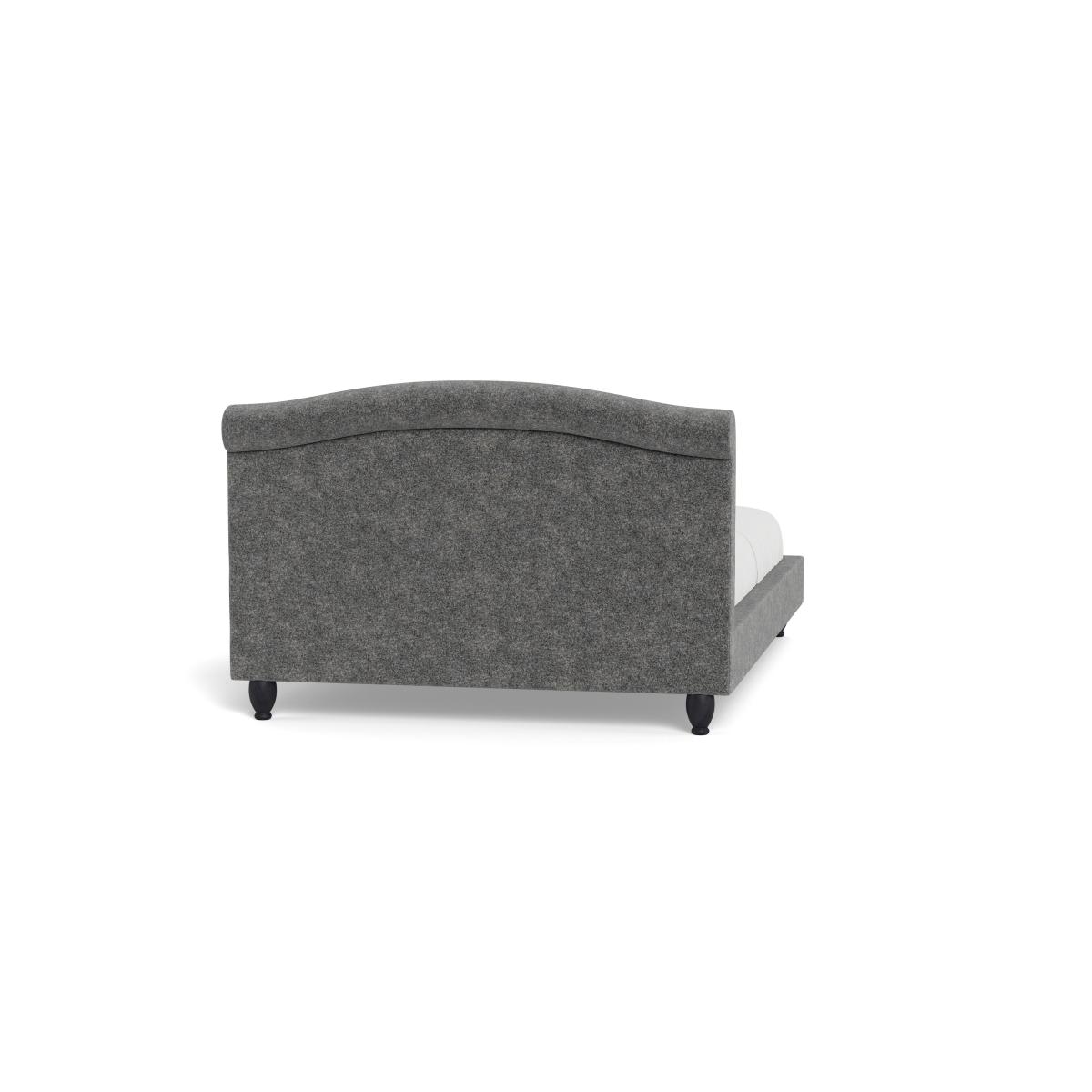 Heal's Devon Double Bed Melton Wool Shale Black Beech Feet – image 6