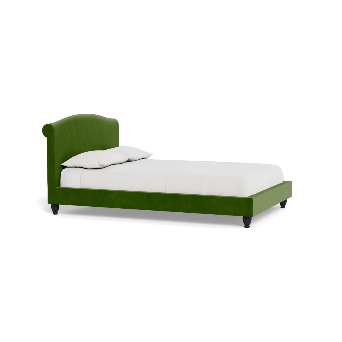 Heal's Devon Double Bed Smart Luxe Velvet Grass Black Beech Feet – image 3