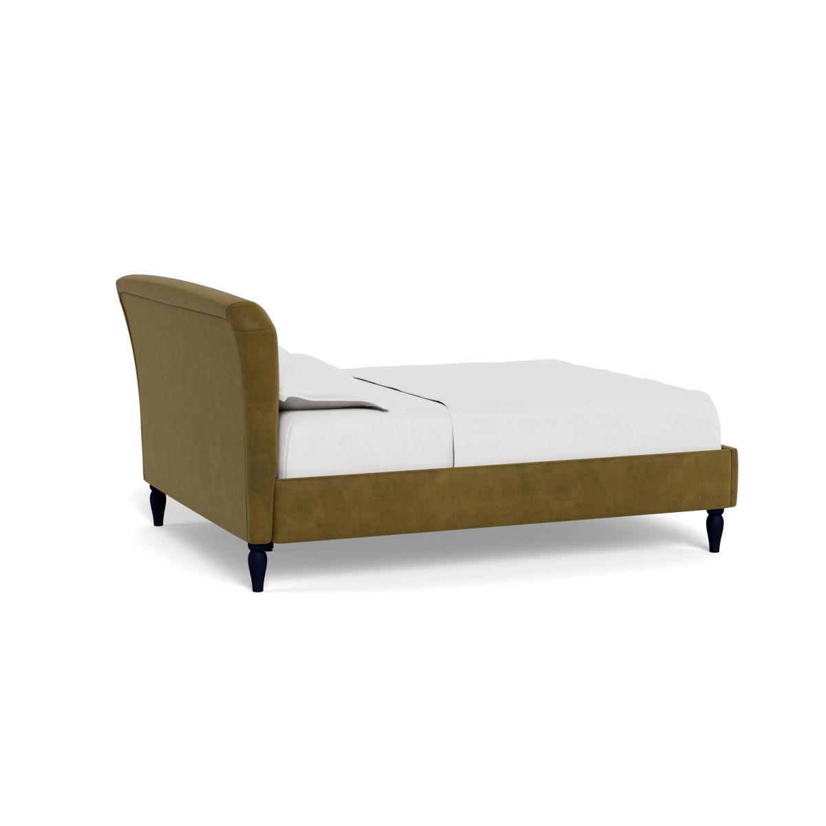 Heal's Darcey Bed Double Smart Luxe Velvet Peridot Natural Oak Feet – image 5
