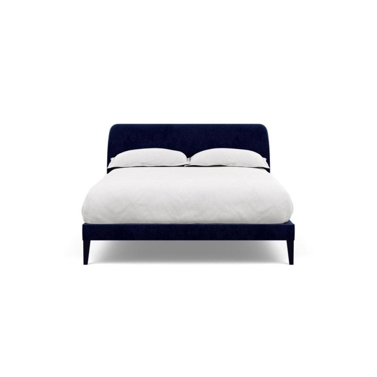 Heal's Wallis Bed Double Velvet Grape Walnut Feet - Heal's UK Bedroom Furniture – image 112