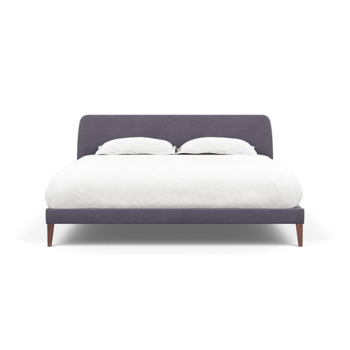 Heal's Wallis Bed Double Velvet Grape Walnut Feet - Heal's UK Bedroom Furniture – image 113