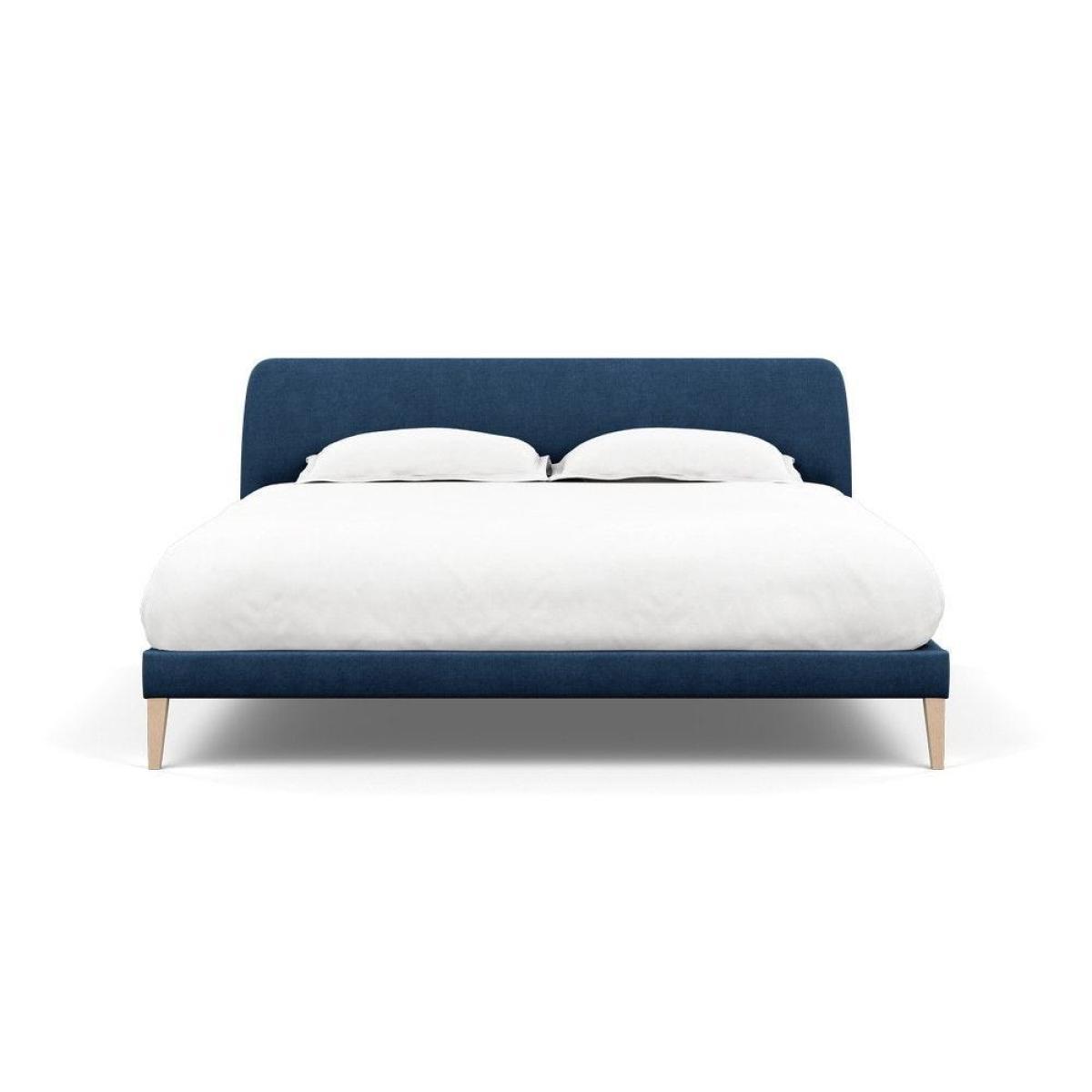 Heal's Wallis Bed Double Velvet Grape Walnut Feet - Heal's UK Bedroom Furniture – image 13