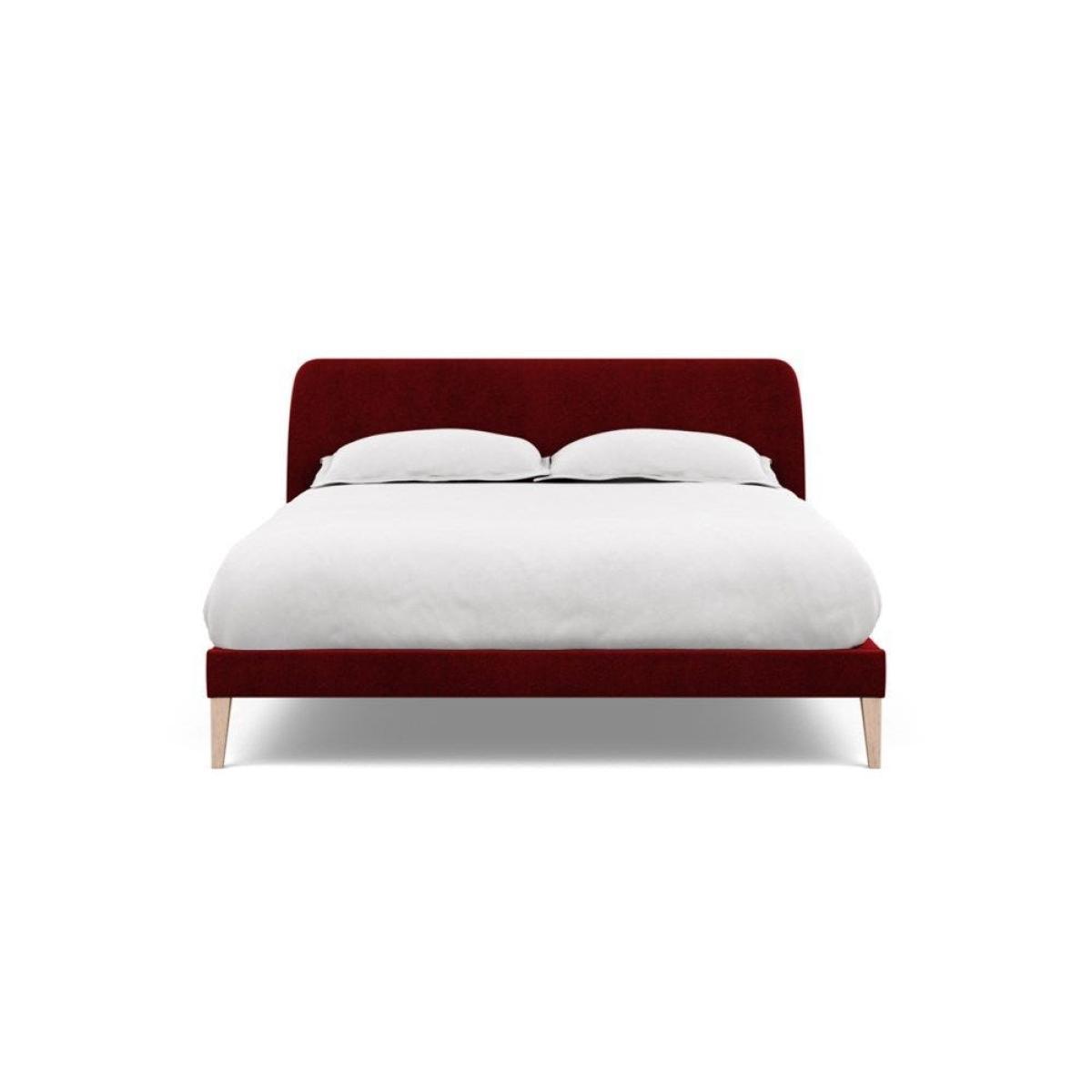 Heal's Wallis Bed Double Velvet Grape Walnut Feet - Heal's UK Bedroom Furniture – image 123