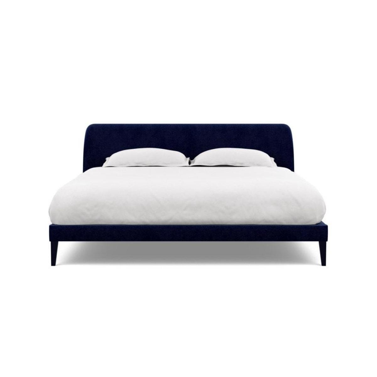 Heal's Wallis Bed Double Velvet Grape Walnut Feet - Heal's UK Bedroom Furniture – image 130