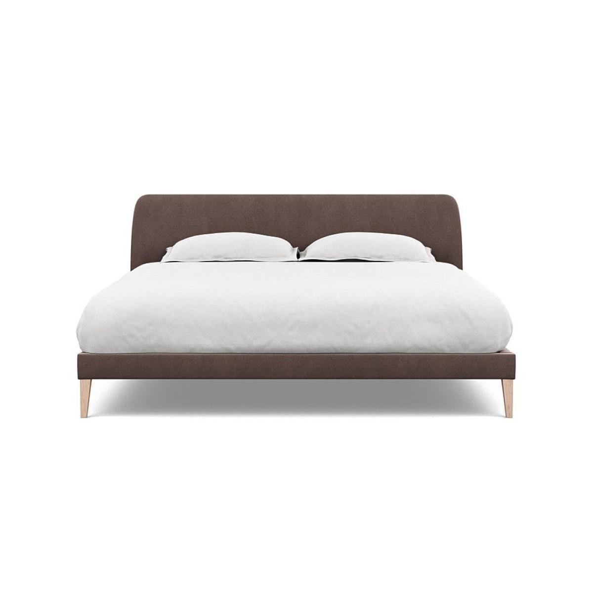 Heal's Wallis Bed Double Velvet Grape Walnut Feet - Heal's UK Bedroom Furniture – image 14