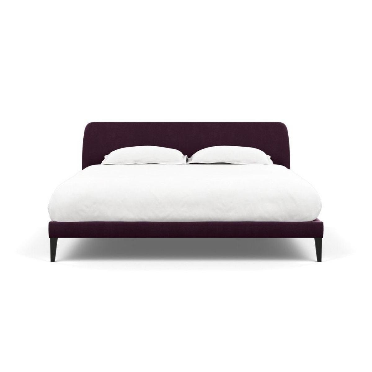 Heal's Wallis Bed Double Velvet Grape Walnut Feet - Heal's UK Bedroom Furniture – image 141