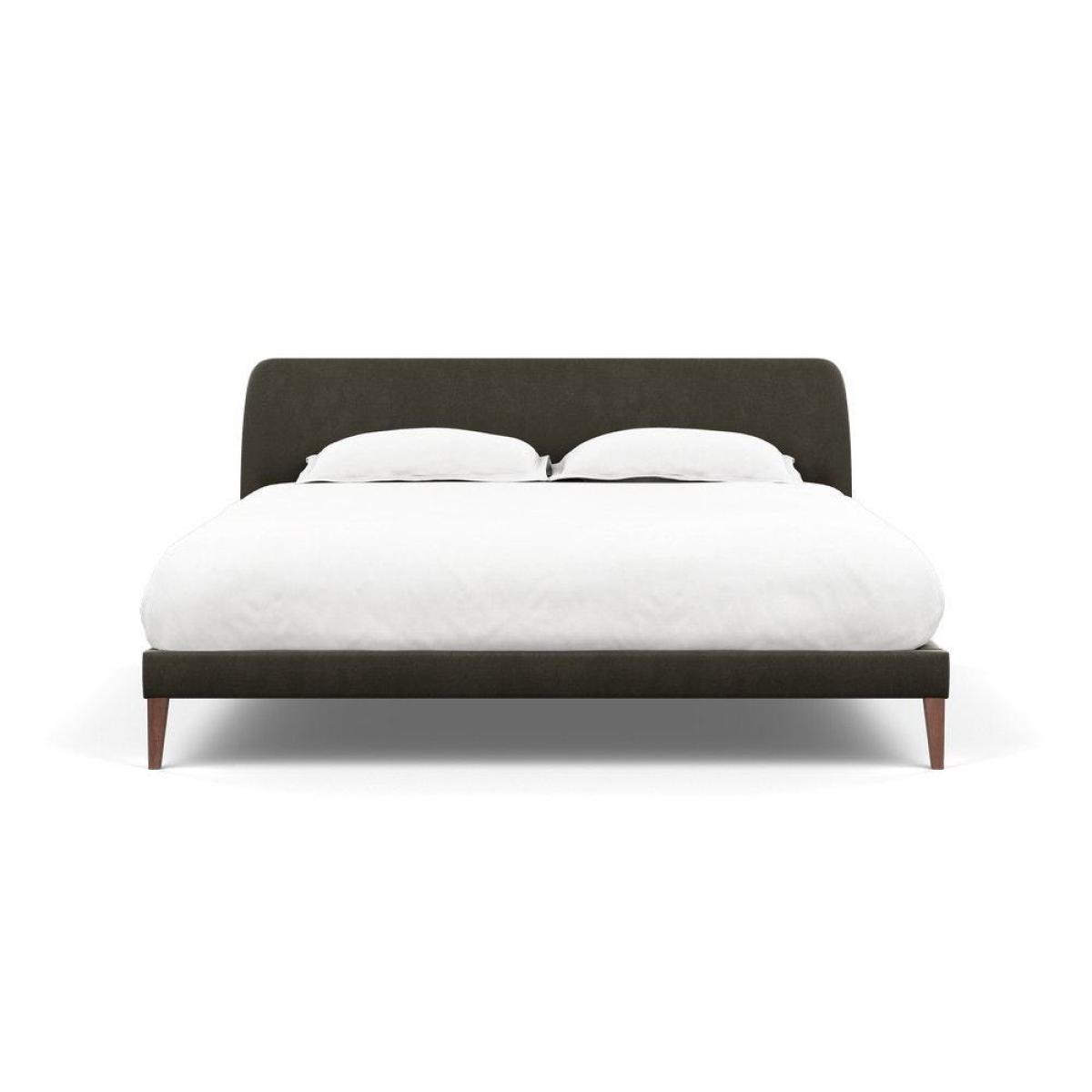 Heal's Wallis Bed Double Velvet Grape Walnut Feet - Heal's UK Bedroom Furniture – image 145