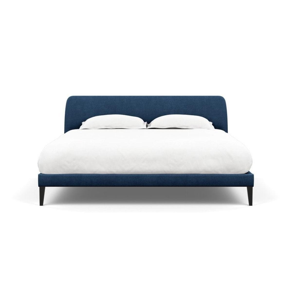 Heal's Wallis Bed Double Velvet Grape Walnut Feet - Heal's UK Bedroom Furniture – image 174