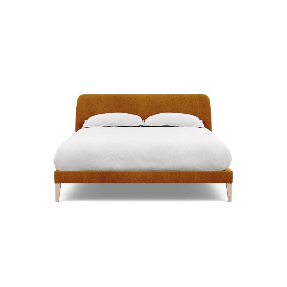 Heal's Wallis Bed Double Velvet Grape Walnut Feet - Heal's UK Bedroom Furniture – image 181