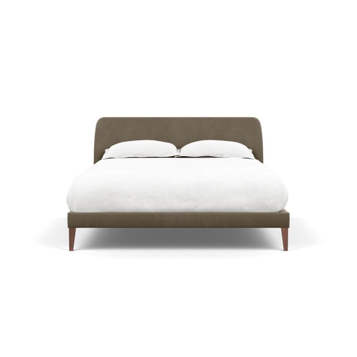 Heal's Wallis Bed Double Velvet Grape Walnut Feet - Heal's UK Bedroom Furniture – image 38