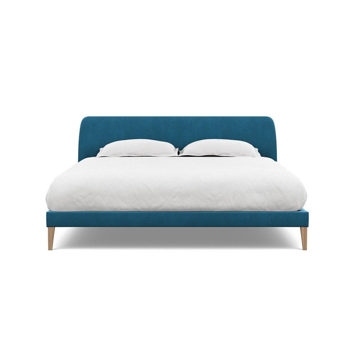 Heal's Wallis Bed Double Velvet Grape Walnut Feet - Heal's UK Bedroom Furniture – image 39