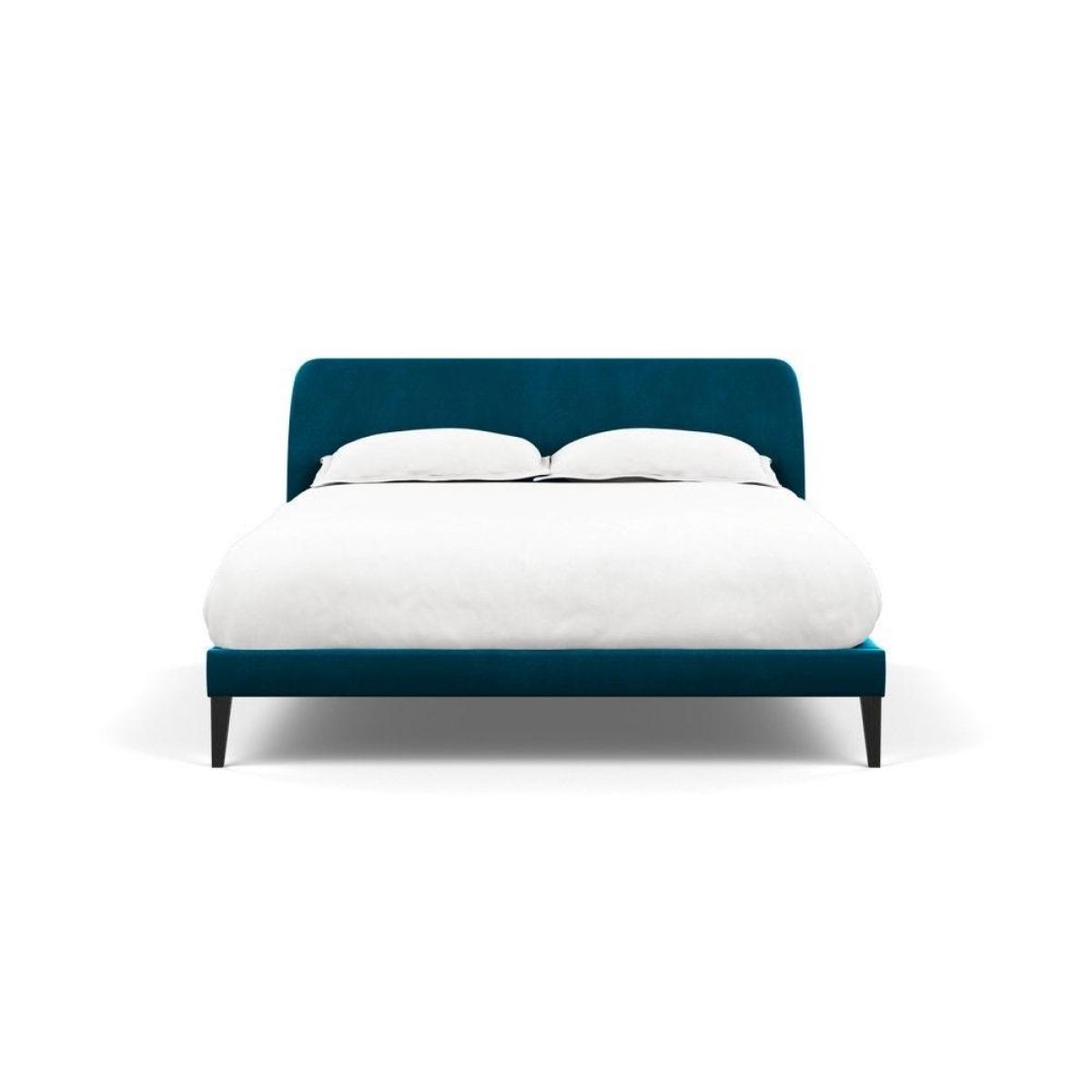 Heal's Wallis Bed Double Velvet Grape Walnut Feet - Heal's UK Bedroom Furniture – image 42
