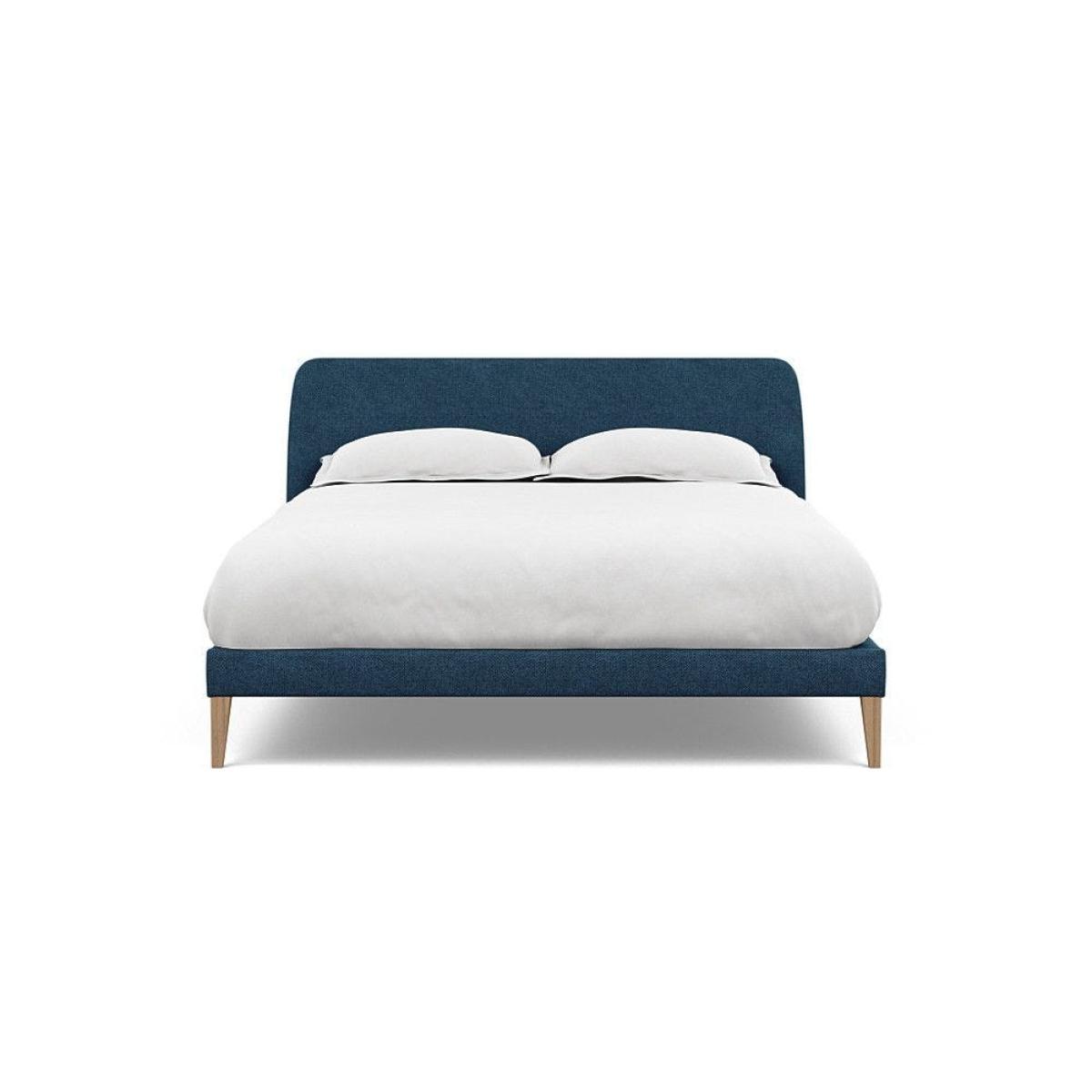 Heal's Wallis Bed Double Velvet Grape Walnut Feet - Heal's UK Bedroom Furniture – image 80