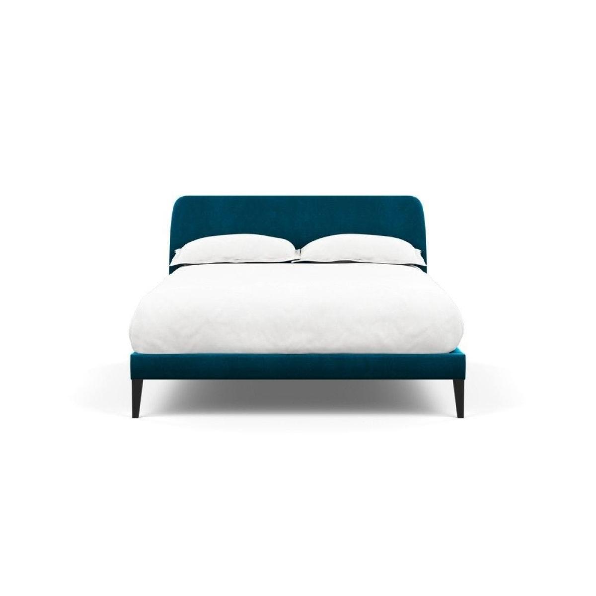 Heal's Wallis Bed Double Velvet Grape Walnut Feet - Heal's UK Bedroom Furniture – image 85