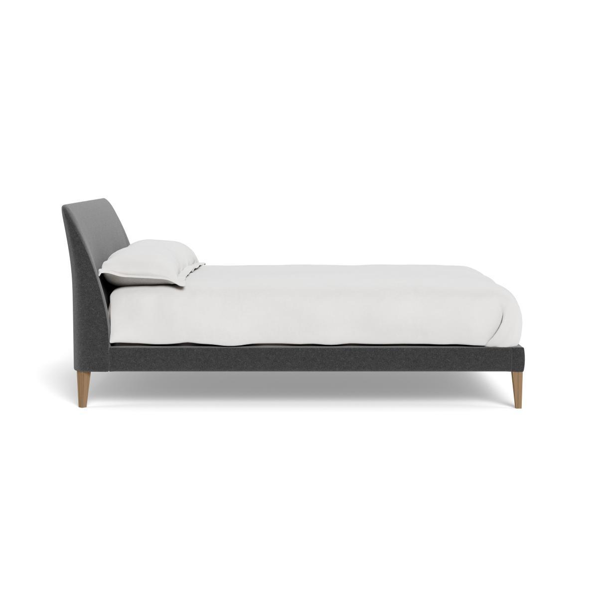 Heal's Wallis Bed Double Melton Wool Granite Natural Feet - Heal's UK Bedroom Furniture – image 3