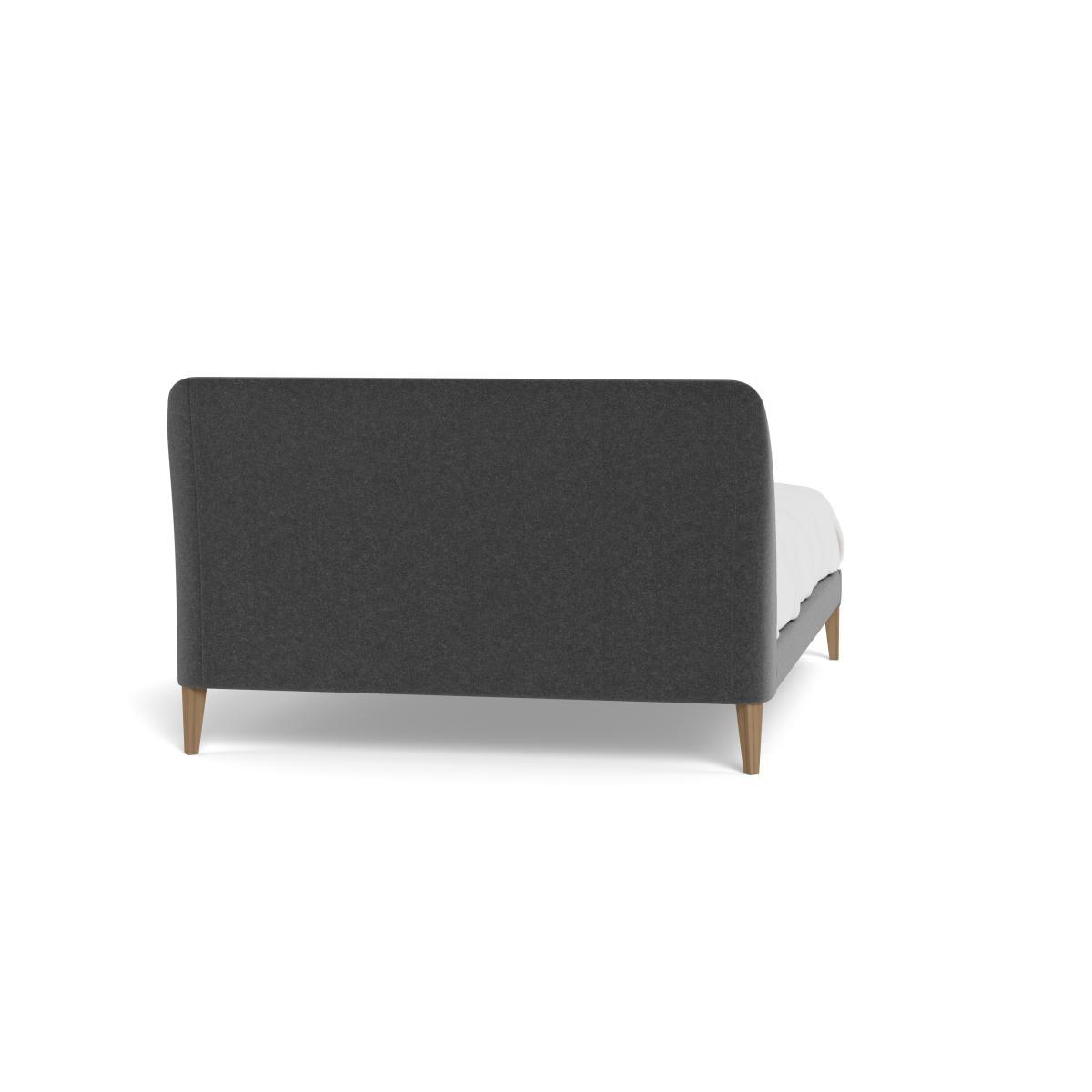 Heal's Wallis Bed Double Melton Wool Granite Natural Feet - Heal's UK Bedroom Furniture – image 5