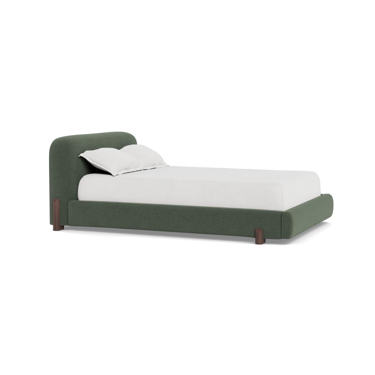 Heal's Nuvola Double Bed Boucle Fern Black Painted Feet - Heal's UK Bedroom Furniture – image 2