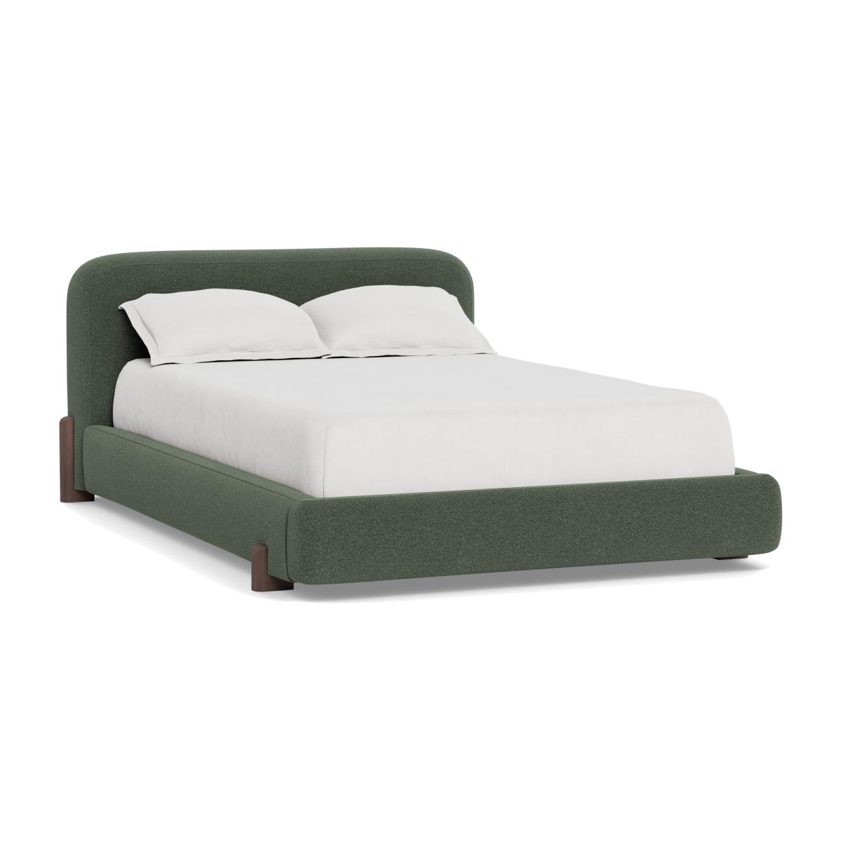 Heal's Nuvola Double Bed Boucle Fern Black Painted Feet - Heal's UK Bedroom Furniture – image 1