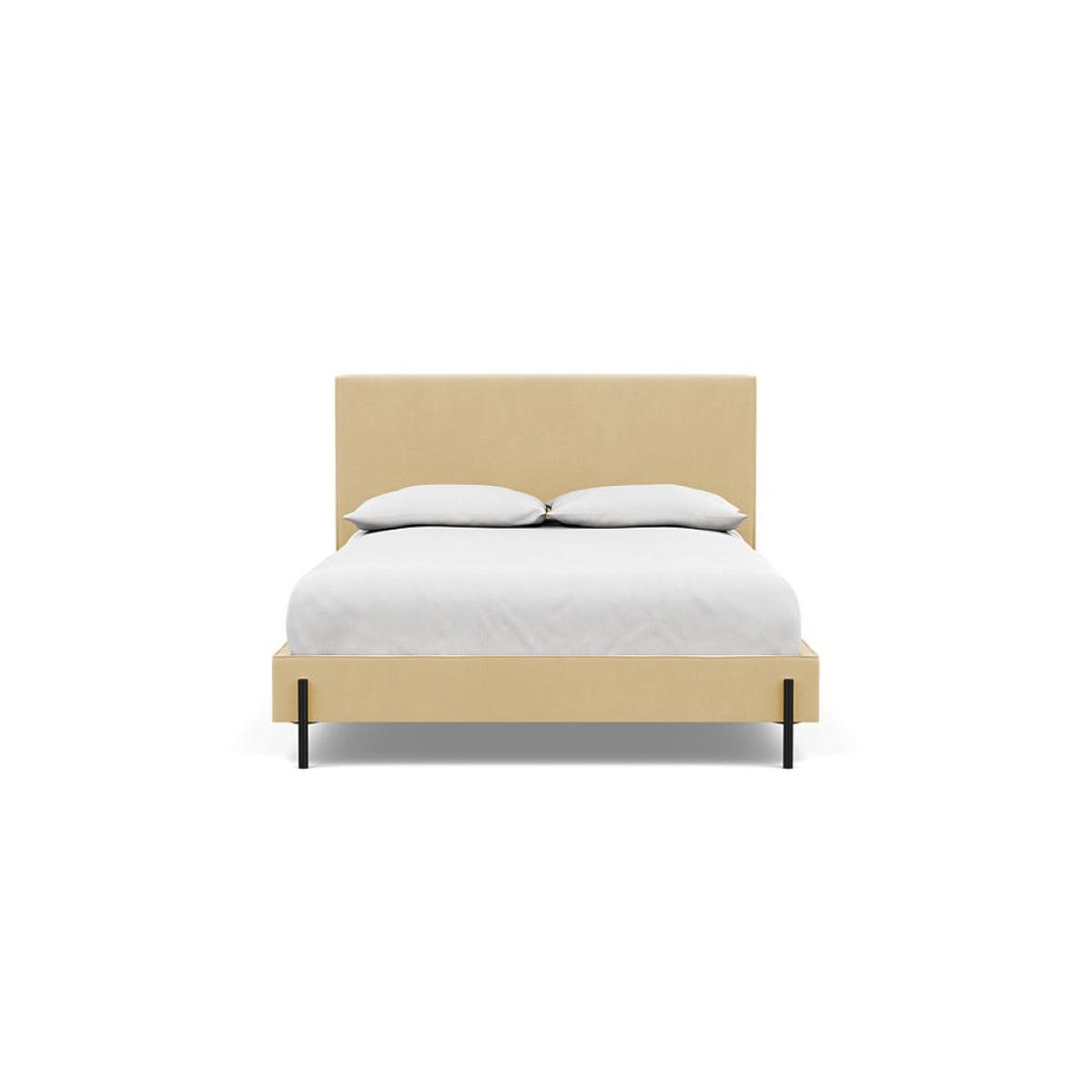 Heal's Tortona Double Bed Smart Luxe Velvet Biscuit Black Feet – image 2