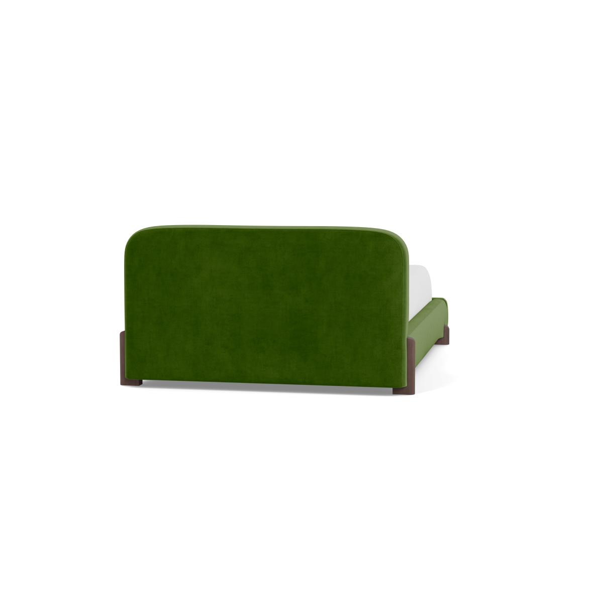 Heal's Nuvola Double Bed Smart Luxe Velvet Grass Black Painted Feet - Heal's UK Bedroom Furniture – image 5