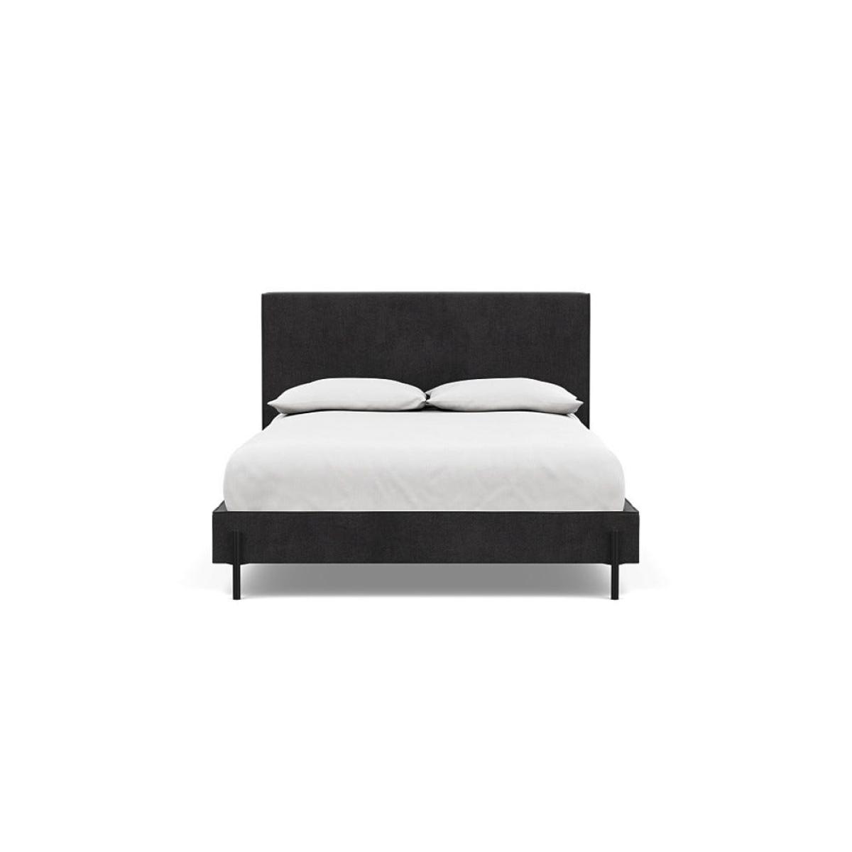 Heal's Tortona Double Bed Smart Luxe Velvet Nickel Black Feet – image 2