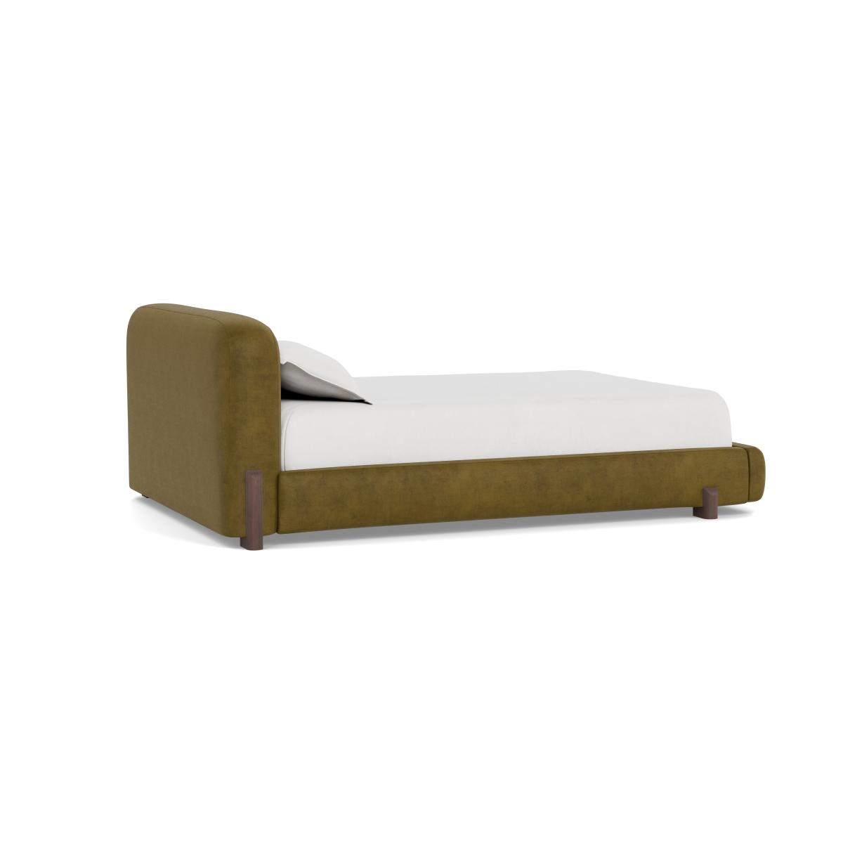 Heal's Nuvola Double Bed Smart Luxe Velvet Peridot Oak Feet – image 5