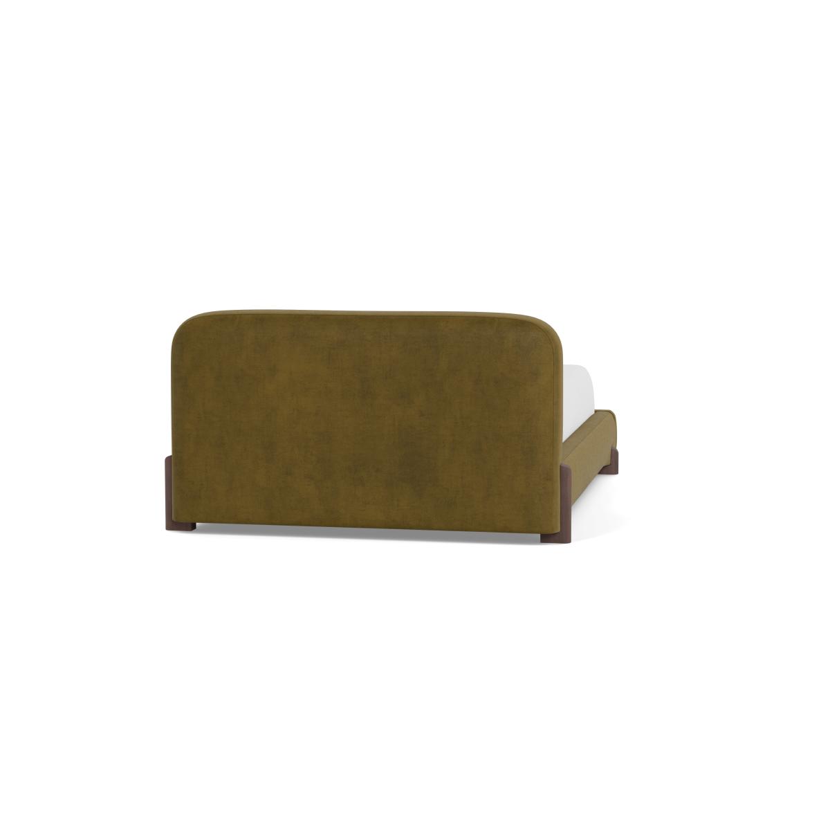Heal's Nuvola Double Bed Smart Luxe Velvet Peridot Oak Feet – image 6