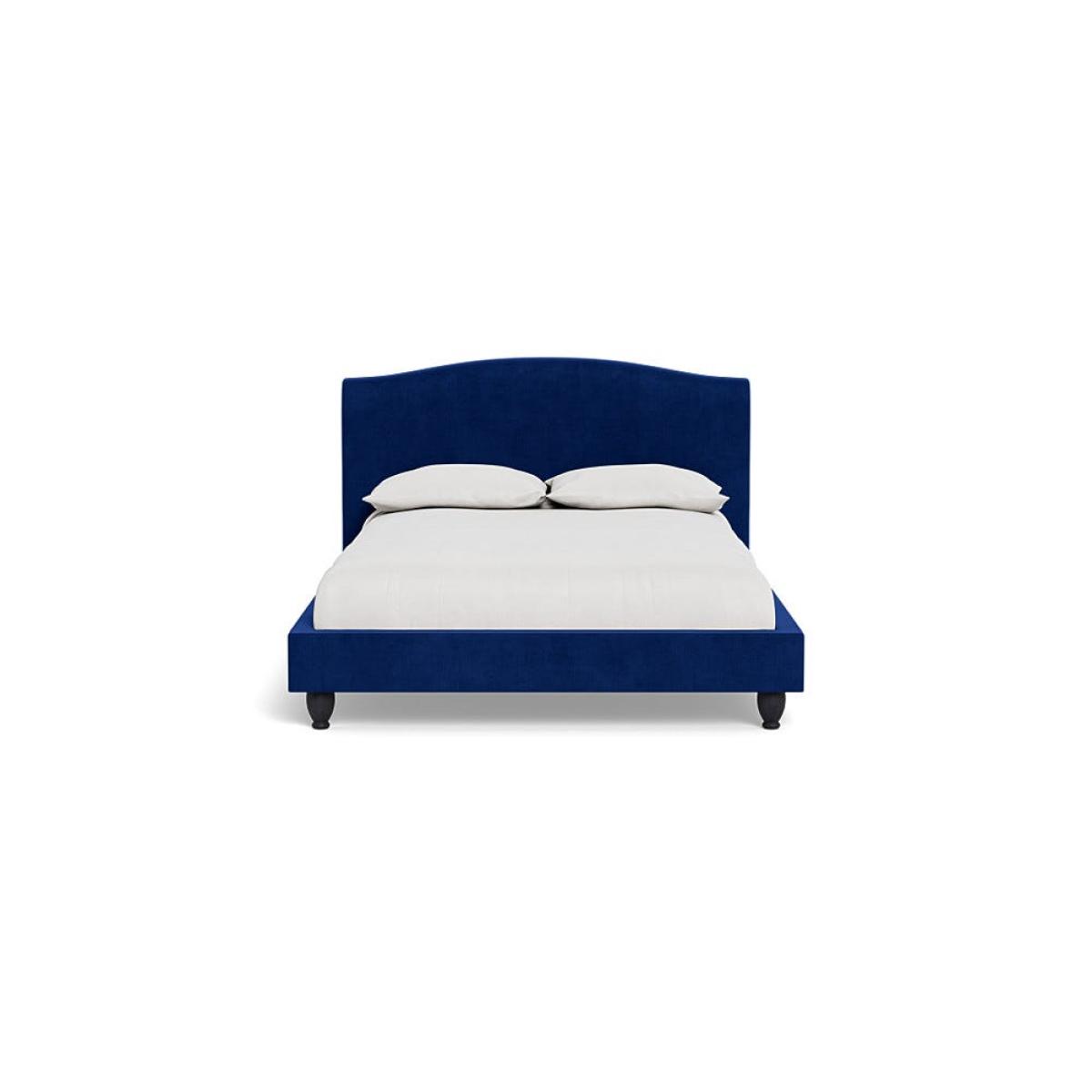 Heal's Devon Double Bed Smart Luxe Velvet Azure Black Beech Feet – image 2