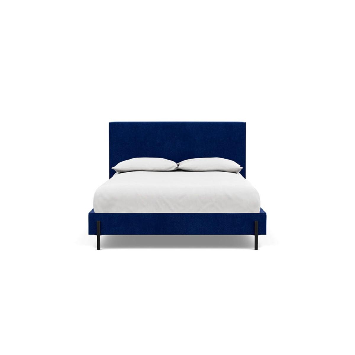Heal's Tortona Double Bed Smart Luxe Velvet Azure Black Feet – image 2