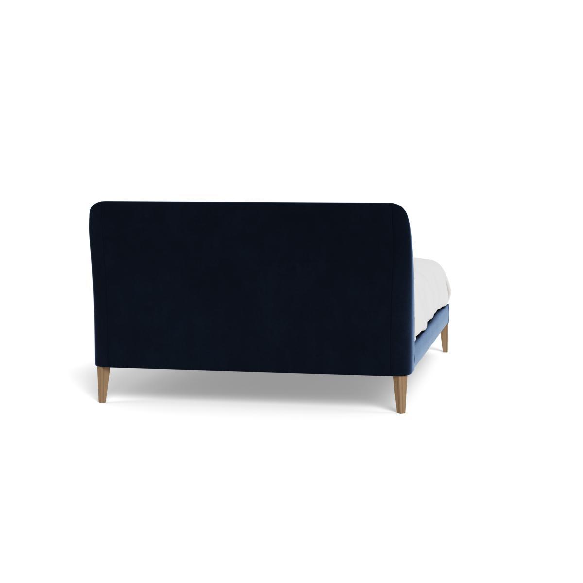 Heal's Wallis Bed Double Smart Velvet Dusk Black Painted Oak Feet - Heal's UK Bedroom Furniture – image 5