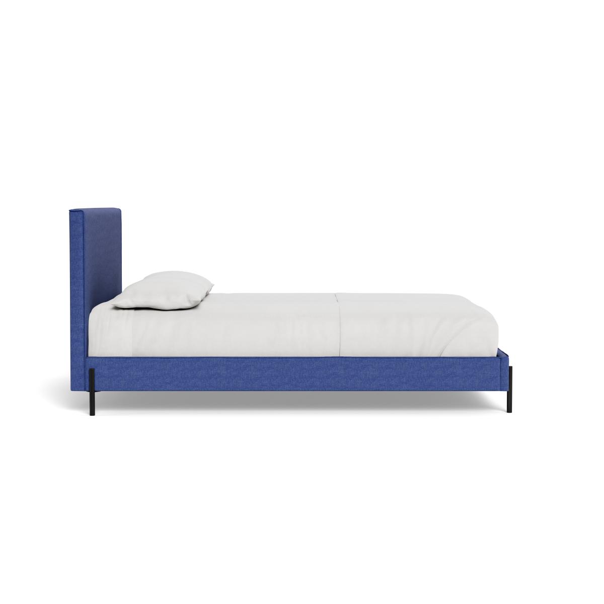 Heal's Tortona Double Bed Brushed Cotton Cobalt Black Feet – image 4