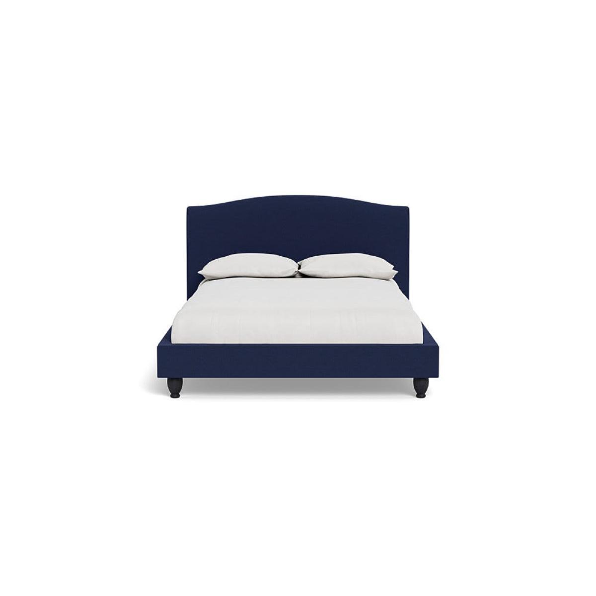 Heal's Devon Double Bed Melton Wool New Navy Black Beech Feet – image 2