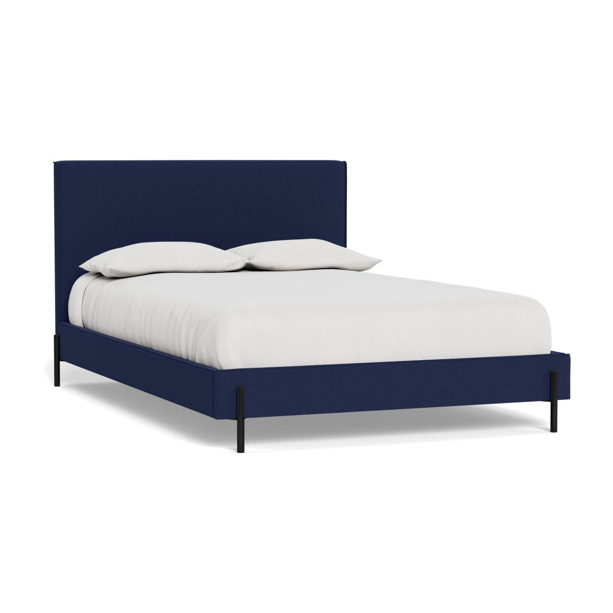 Heal's Tortona Double Bed Melton Wool New Navy Black Feet – image 1