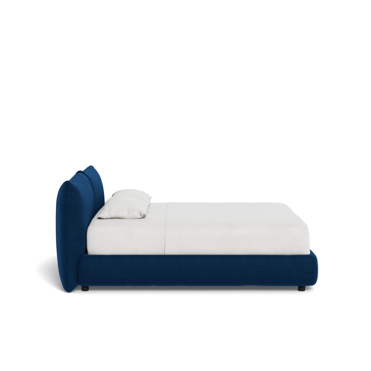 Heal's Pillow Bed Double Marylebone Velvet Sapphire Blue – image 2